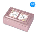 Dearest Granddaughter Sweet Blessing Matte Pink Jewelry Music Box Plays You Light Up My Life