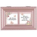 Dearest Granddaughter Sweet Blessing Matte Pink Jewelry Music Box Plays You Light Up My Life