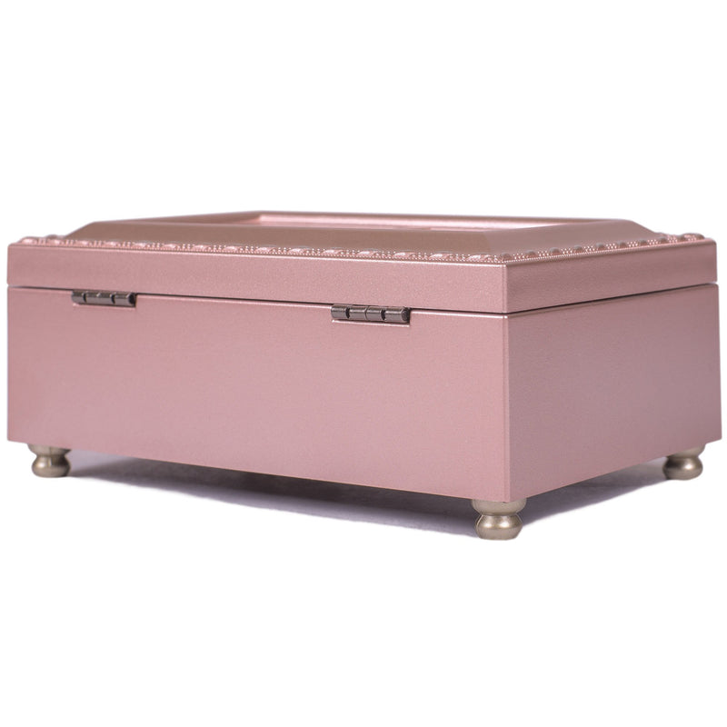 Dearest Granddaughter Sweet Blessing Matte Pink Jewelry Music Box Plays You Light Up My Life