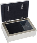 First Communion Brushed Silver Music Box Plays Amazing Grace