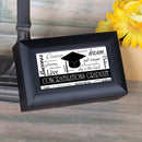 Top down view of Congratulations Graduation Black Petite Jewelry and Music Box