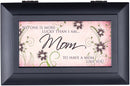 No One More Lucky to Have Matte Black Jewelry Music Box Plays Wonderful World
