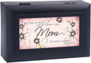 No One More Lucky to Have Matte Black Jewelry Music Box Plays Wonderful World