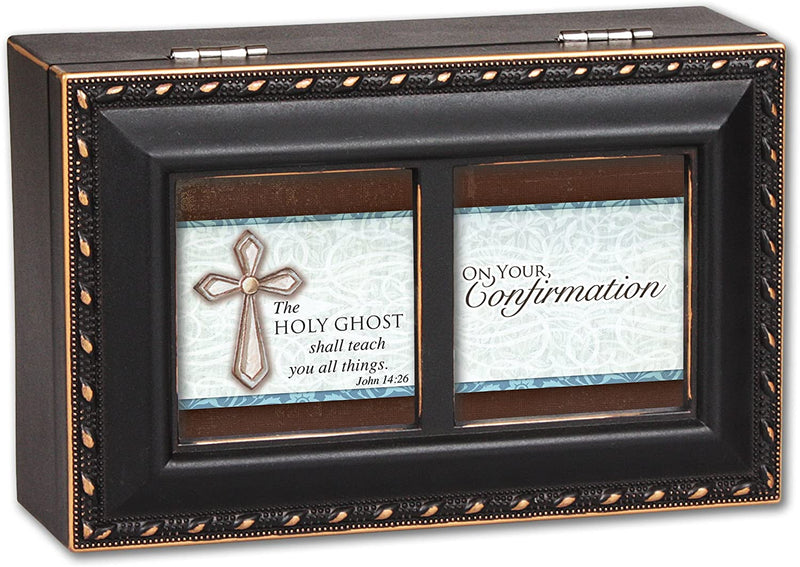 On Your Confirmation Scripture Black Music Box Plays Hallelujah
