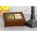 Home décor keepsake and trinket box made with hidden musical mechanism inside