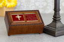 Home décor keepsake and trinket box made with hidden musical mechanism inside