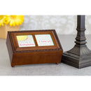 Home décor keepsake and trinket box made with hidden musical mechanism inside