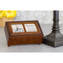 Home décor keepsake and trinket box made with hidden musical mechanism inside