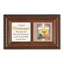 First Communion Blessings Woodgrain Music Box Plays How Great Thou Art