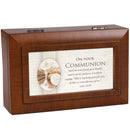 On Your Communion Scripture Woodgrain Music Box Plays Amazing Grace