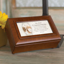 On Your Communion Scripture Woodgrain Music Box Plays Amazing Grace