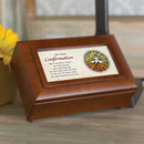 Confirmation Holy Spirit Woodgrain Music Box Plays How Great Thou Art