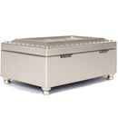 First Communion Champagne Silver Music Box Plays Amazing Grace