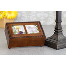First Communion Woodgrain Music Box Plays How Great Thou Art