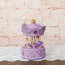 Front view of Prima Donna Ballerina Musical Carousel 6 inch Rotating Figurine Plays Tune Swan Lake