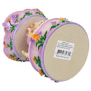 Purple Floral Fairy Musical Carousel 6 inch Rotating Figurine Plays Tune Carousel Waltz