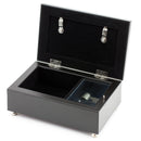 First Communion Black Rope Trim Music Box Plays Handels Hallelujah