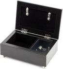 First Communion God Beside You Matte Black Jewelry Music Box Plays Handels Hallelujah