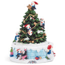 Elanze Designs Christmas Tree Penguin Igloo Musical Carousel Plays Jingle Bells