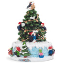 Elanze Designs Christmas Tree Penguin Igloo Musical Carousel Plays Jingle Bells