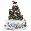 Elanze Designs Christmas Tree Penguin Igloo Musical Carousel Plays Jingle Bells