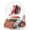 Elanze Designs Reindeer 120 MM Christmas Snow Globe Plays Here Comes Santa Claus