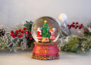 Elanze Designs Mr and Mrs Claus 120 MM Christmas Snow Globe Plays Deck The Halls