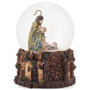 Elanze Designs Nativity Town 100 MM Christmas Snow Globe Plays Silent Night