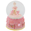 Ballerina Sitting Pose Rotating Figurine 100MM Water Globe Plays Tune Swan Lake