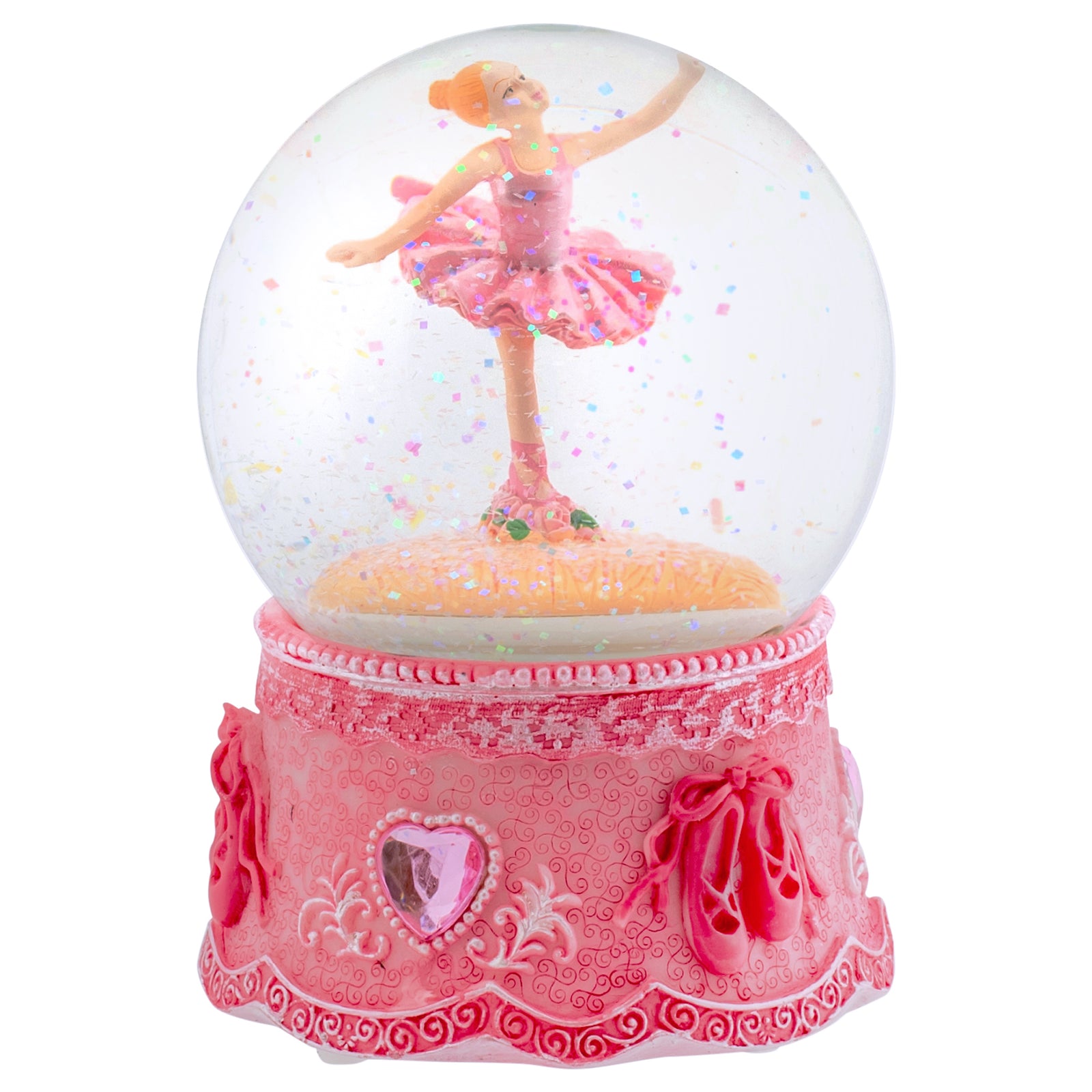 Dancing Ballerina Rotating 100MM Musical Water Globe Plays Tune Swan L