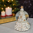 Revolving Christmas Tree 100MM Musical Water Globe Plays Tune Jingle Bells