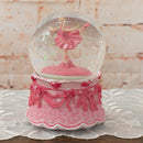 Ballerina Arabesque Pose Rotating Figurine 100MM Water Globe Plays Tune Swan Lake