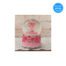 Front view of Ballerina Arabesque Pose Rotating Figurine Snow Globe