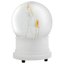 Pearl White Unicorn 100MM Musical Water Globe Plays Tune You Are My Sunshine