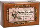 Home décor keepsake and trinket box made with hidden musical mechanism inside