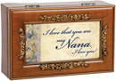 Home décor keepsake and trinket box made with hidden musical mechanism inside