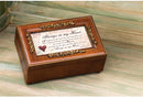 Always in My Heart Woodgrain Embossed Jewelry Music Box Plays Wind Beneath My Wings
