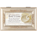 On Your Childs Baptism Petite Rose Music Box Plays Amazing Grace