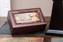 Home décor keepsake and trinket box made with hidden musical mechanism inside