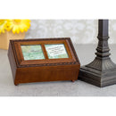 Home décor keepsake and trinket box made with hidden musical mechanism inside