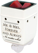 2 Pc Set Faith Hope Love Mr Mrs Plug-in Wax Tart Oil Candle Warmer