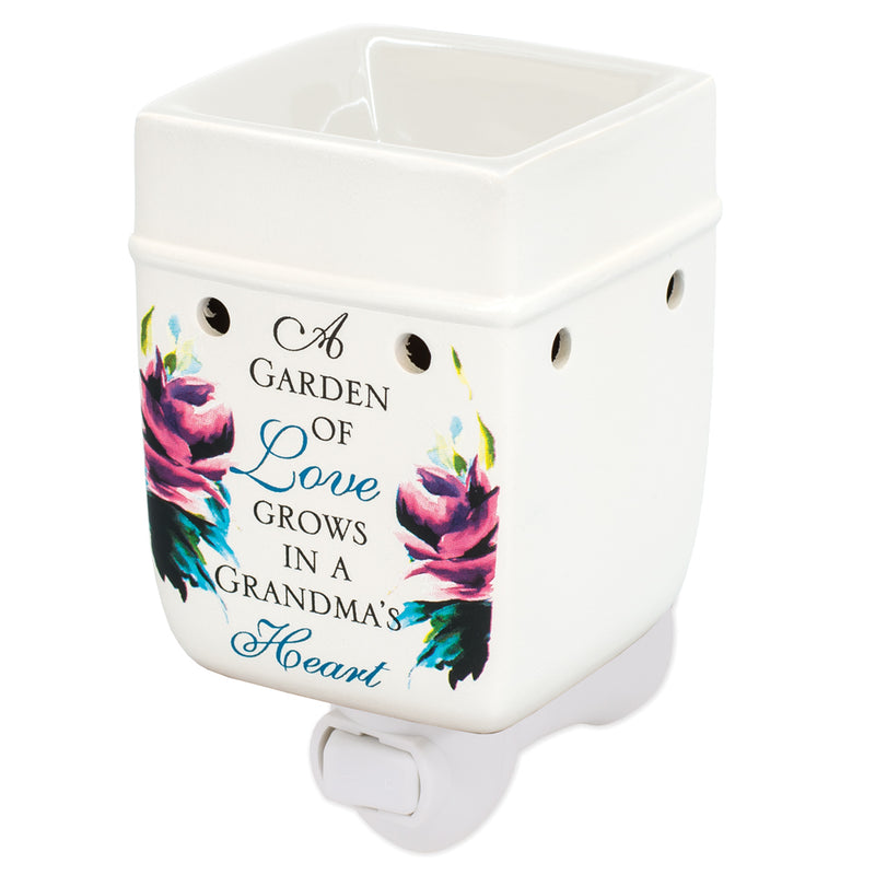 Front view of Grandma Garden of Love Electric Plug-in Outlet Wax Oil Warmer