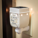 2 Pc Set Braver Stronger Smarter, Dream Bigger Ceramic Stoneware Plug-In Tart Oil Wax Warmers