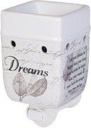 2 Pc Set Braver Stronger Smarter, Dream Bigger Ceramic Stoneware Plug-In Tart Oil Wax Warmers