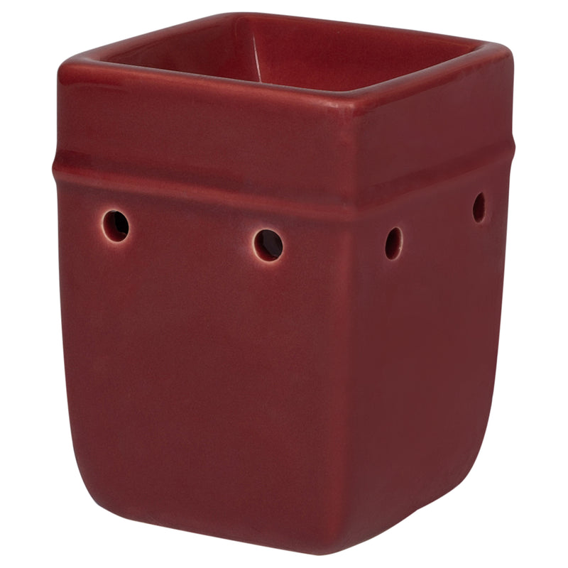 Front view of Solid Red Wall Plug-in Electric Warmer
