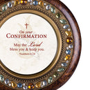 Confirmation Amber Round Jeweled Music Box Plays How Great Thou Art