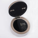 Granddaughter the Joy and Smile Brushed Silver Round Jeweled Music Box Plays Tune Wonderful World