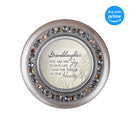 Granddaughter the Joy and Smile Brushed Silver Round Jeweled Music Box Plays Tune Wonderful World