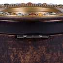 Cottage Garden Mom You are Dearly Loved Amber Earth Tone Jeweled Round Music Box Plays How Great Thou Art