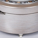 Be Strong and Courageous Brushed Pewter Jewelry Music Box Plays Amazing Grace